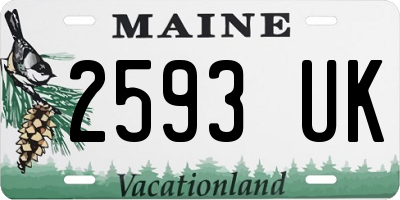 ME license plate 2593UK