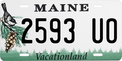 ME license plate 2593UO