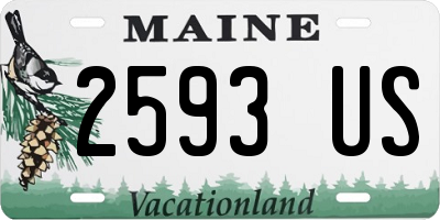 ME license plate 2593US