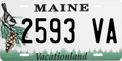 ME license plate 2593VA