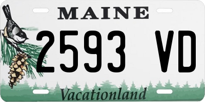ME license plate 2593VD