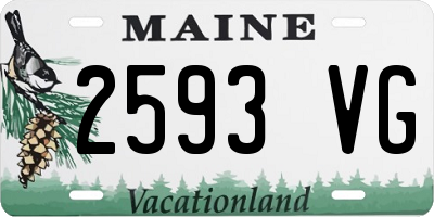 ME license plate 2593VG