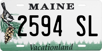 ME license plate 2594SL