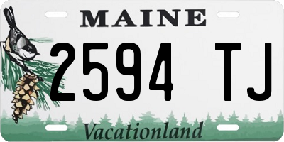 ME license plate 2594TJ