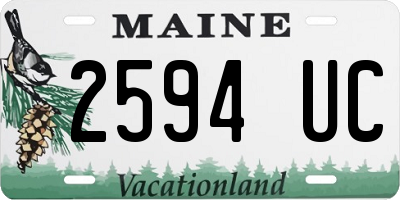 ME license plate 2594UC