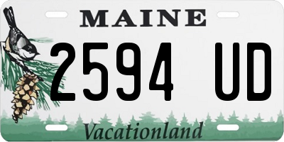 ME license plate 2594UD