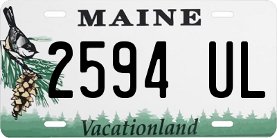 ME license plate 2594UL