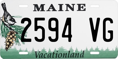 ME license plate 2594VG