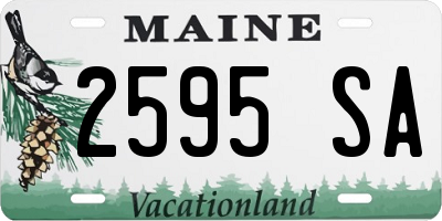 ME license plate 2595SA