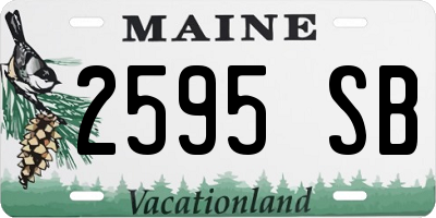 ME license plate 2595SB