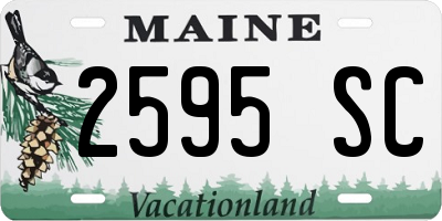 ME license plate 2595SC