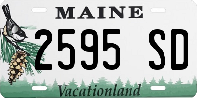 ME license plate 2595SD