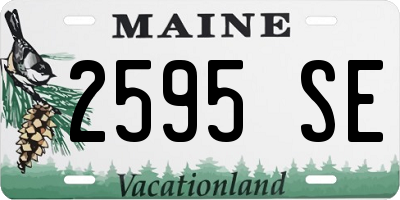 ME license plate 2595SE