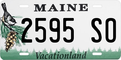 ME license plate 2595SO