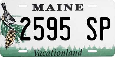 ME license plate 2595SP