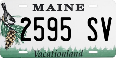 ME license plate 2595SV