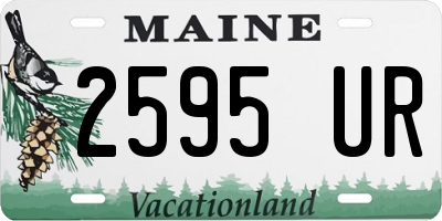 ME license plate 2595UR