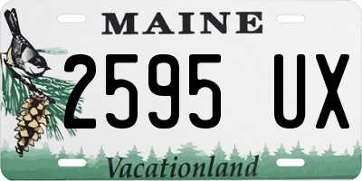 ME license plate 2595UX