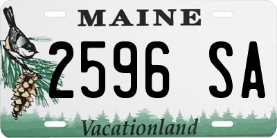ME license plate 2596SA