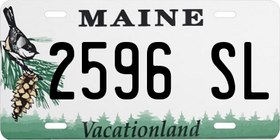 ME license plate 2596SL