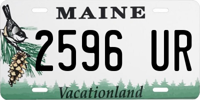 ME license plate 2596UR