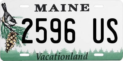 ME license plate 2596US