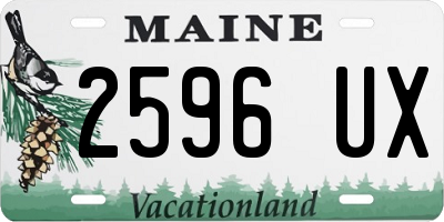 ME license plate 2596UX