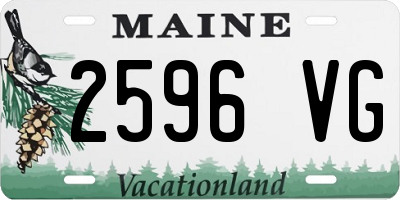 ME license plate 2596VG