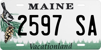 ME license plate 2597SA