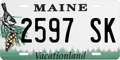 ME license plate 2597SK