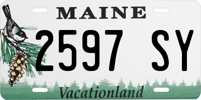 ME license plate 2597SY