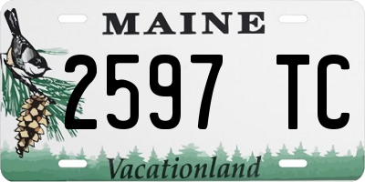 ME license plate 2597TC