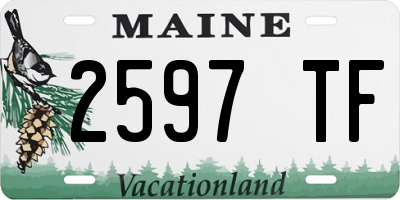 ME license plate 2597TF