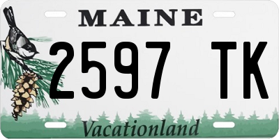 ME license plate 2597TK