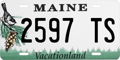 ME license plate 2597TS