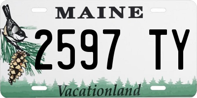 ME license plate 2597TY