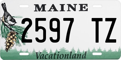 ME license plate 2597TZ