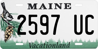 ME license plate 2597UC