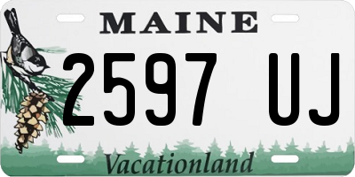 ME license plate 2597UJ