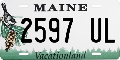 ME license plate 2597UL