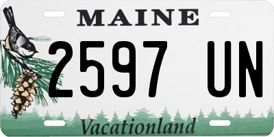 ME license plate 2597UN