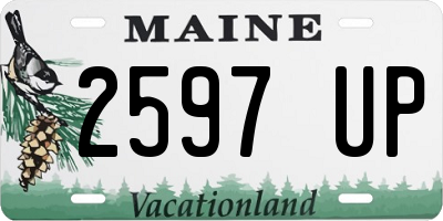 ME license plate 2597UP