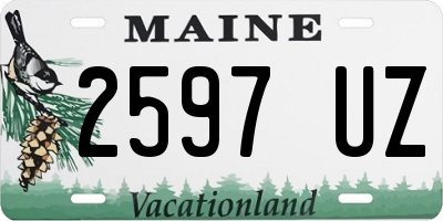 ME license plate 2597UZ