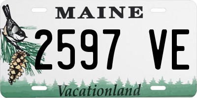 ME license plate 2597VE