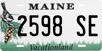 ME license plate 2598SE