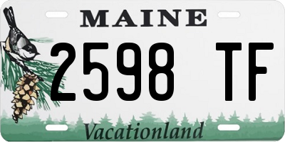 ME license plate 2598TF