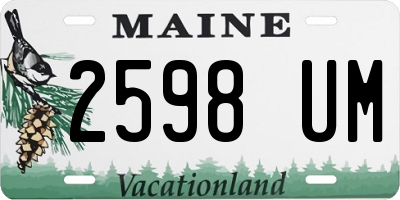 ME license plate 2598UM