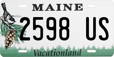 ME license plate 2598US