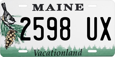 ME license plate 2598UX