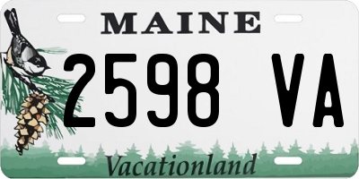 ME license plate 2598VA